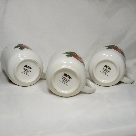 Set of 3 The Cades Cove Collection Apple Blossoms Cherries Coffee Cups - Picture 5 of 7
